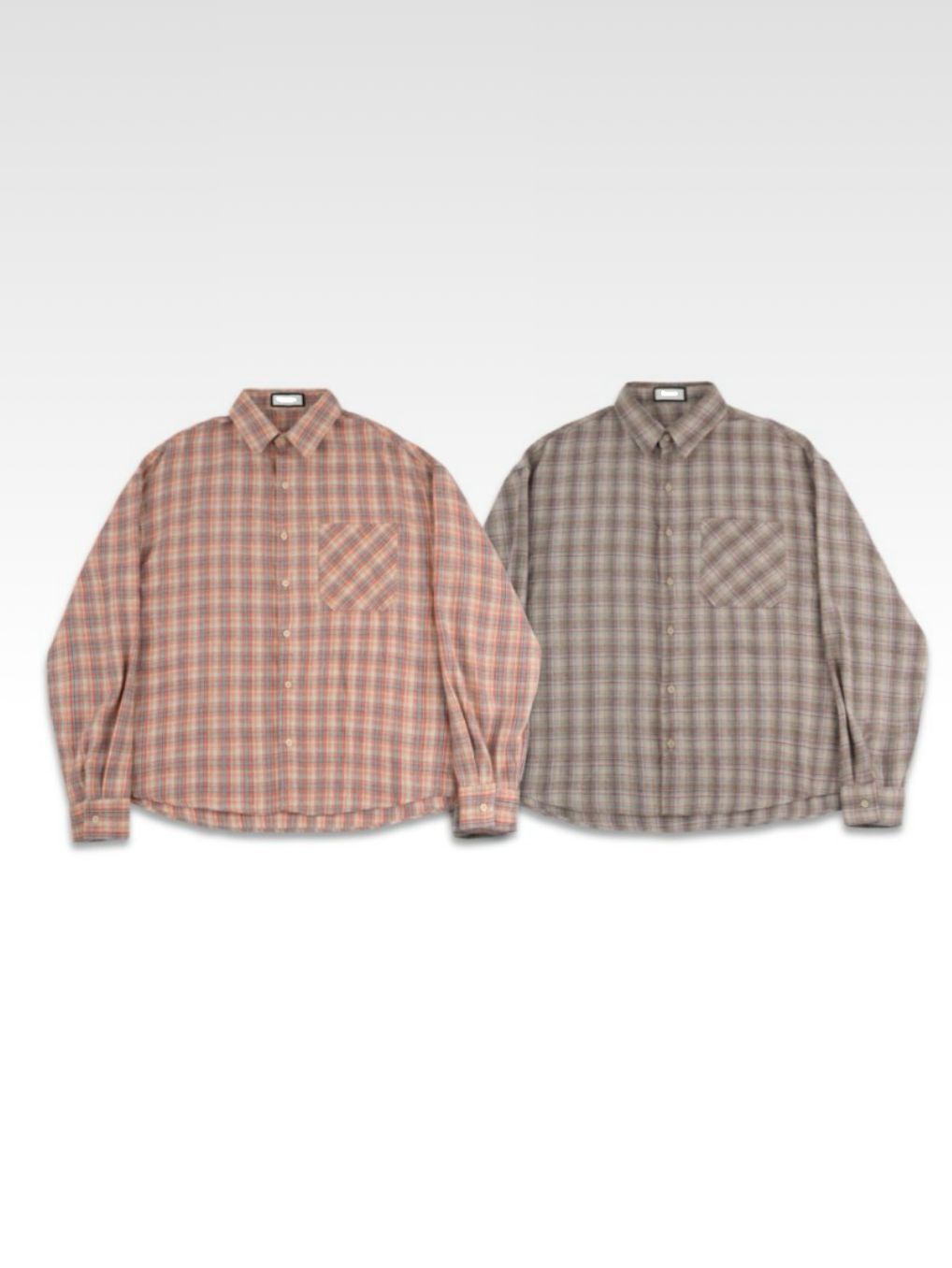 格仔長袖恤衫 S2448