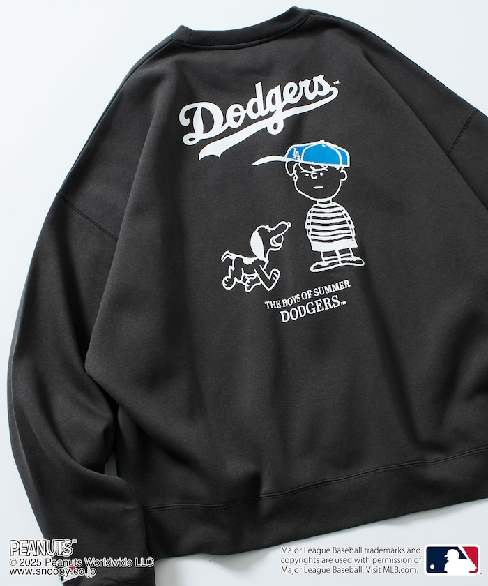 日本 MLB × PEANUTS 別注｜Dodgers 背後印花大學T