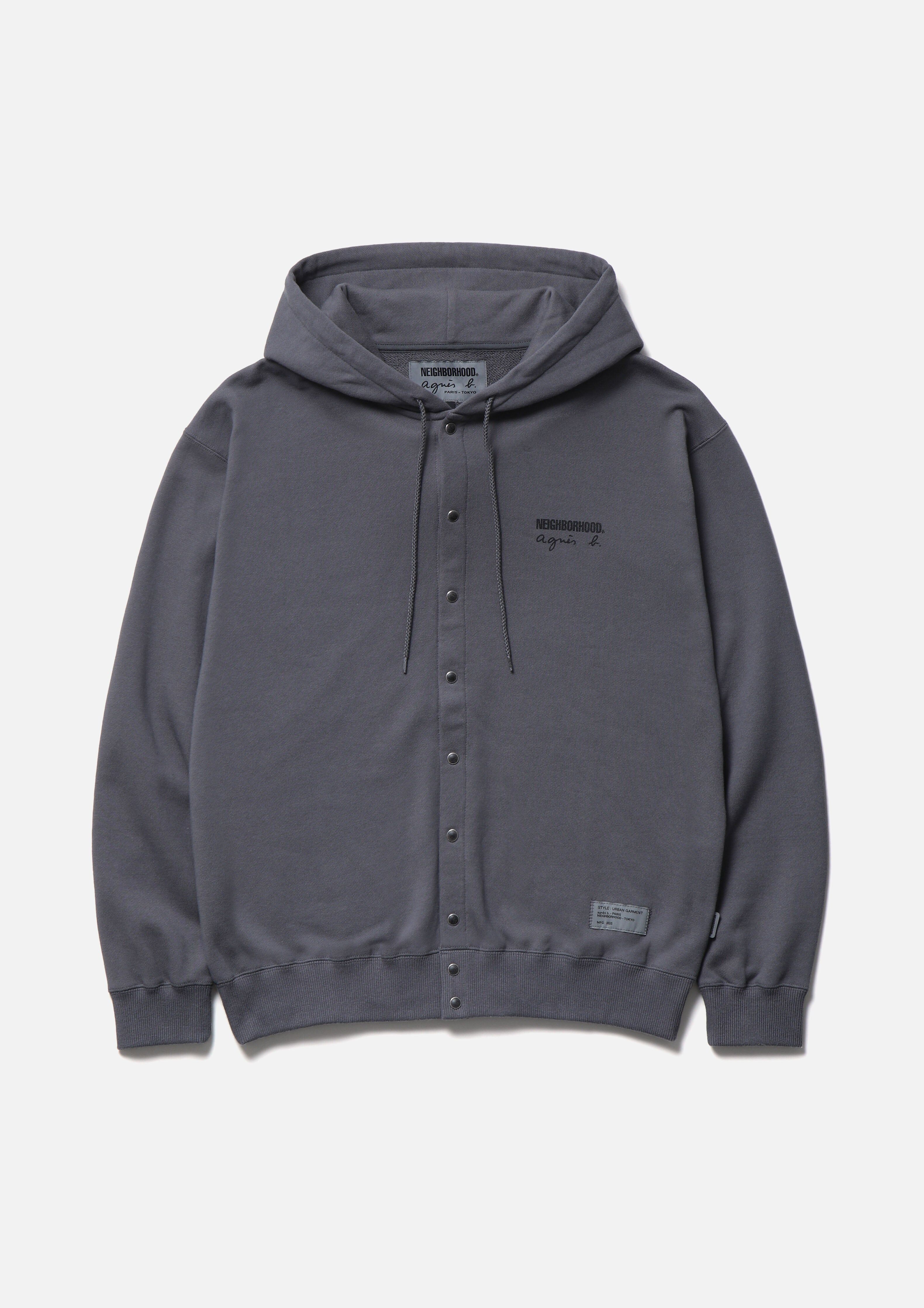 2025AW NEIGHBORHOOD NBHD NH X AGNES B. . SWEAT SNAP HOODIE LS 聯名 帽T 現貨 2527270N-CSM01S