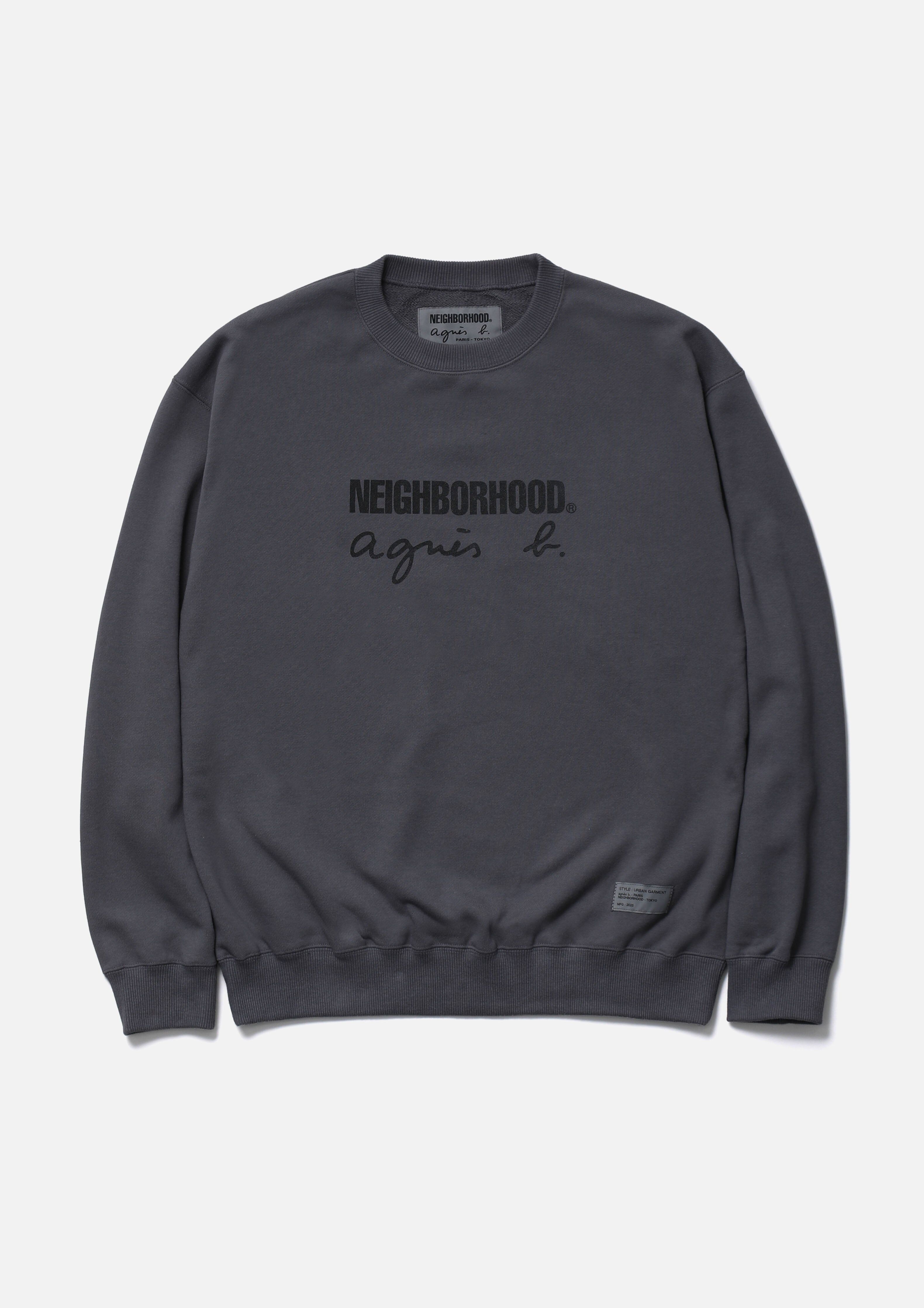 2025AW NEIGHBORHOOD NBHD NH X AGNES B. . SWEAT SHIRT LS 聯名 大學T 現貨 2527270N-CSM02S