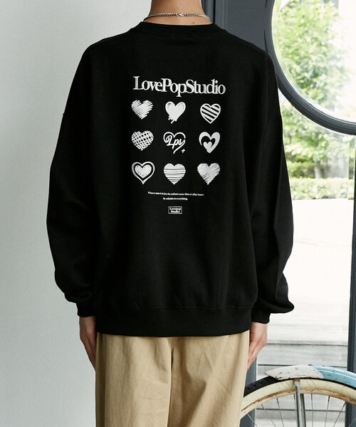 PUBLUX / LOVE POP STUDIO HEART GRAPHIC SWEAT