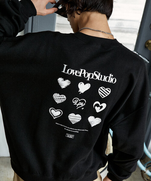 PUBLUX / LOVE POP STUDIO HEART GRAPHIC SWEAT