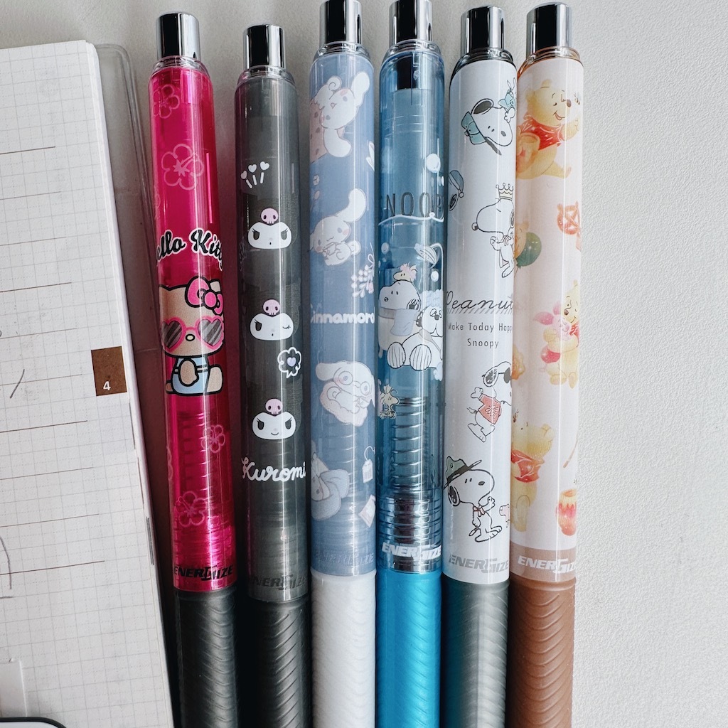 三麗鷗 snoopy 維尼 X  0.5極速自動鉛筆 ENERGEL｜日本Pentel