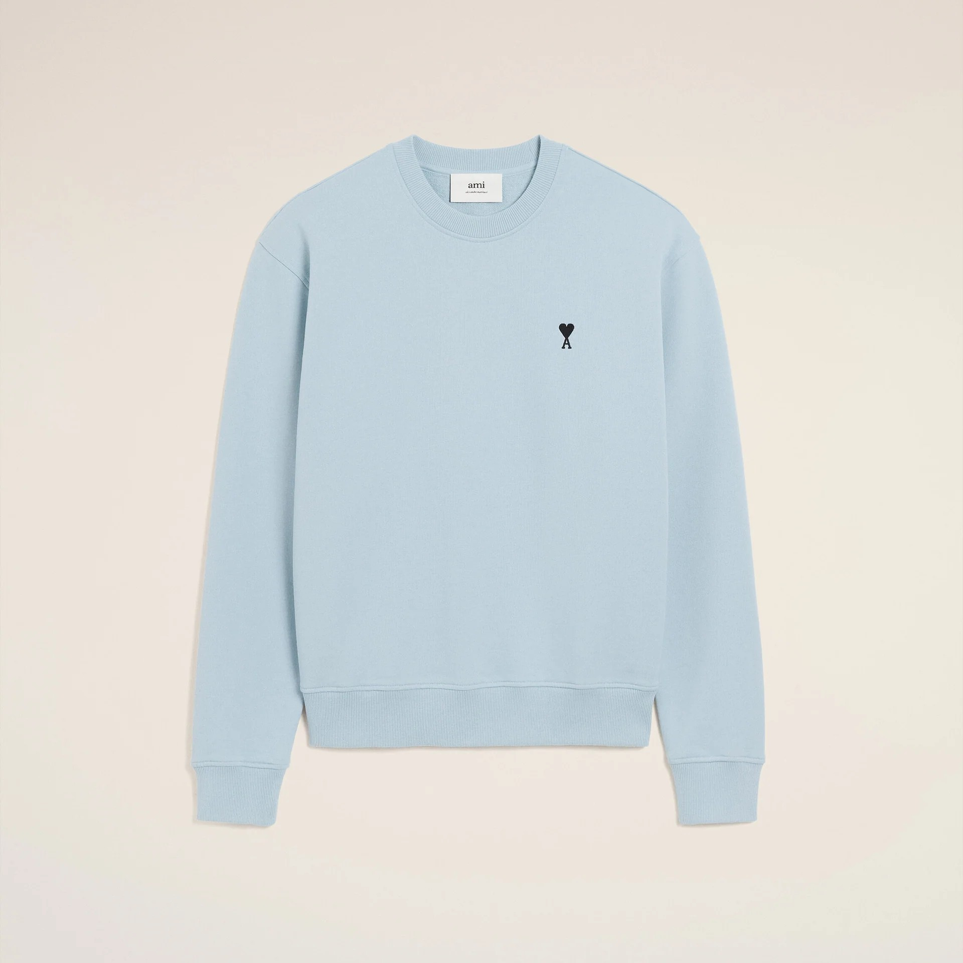 1FF1006-069 [AMI PARIS] Cotton Ami De Coeur Sweatshirt Blue #HSW763.730.4506 (C-EU-E)
