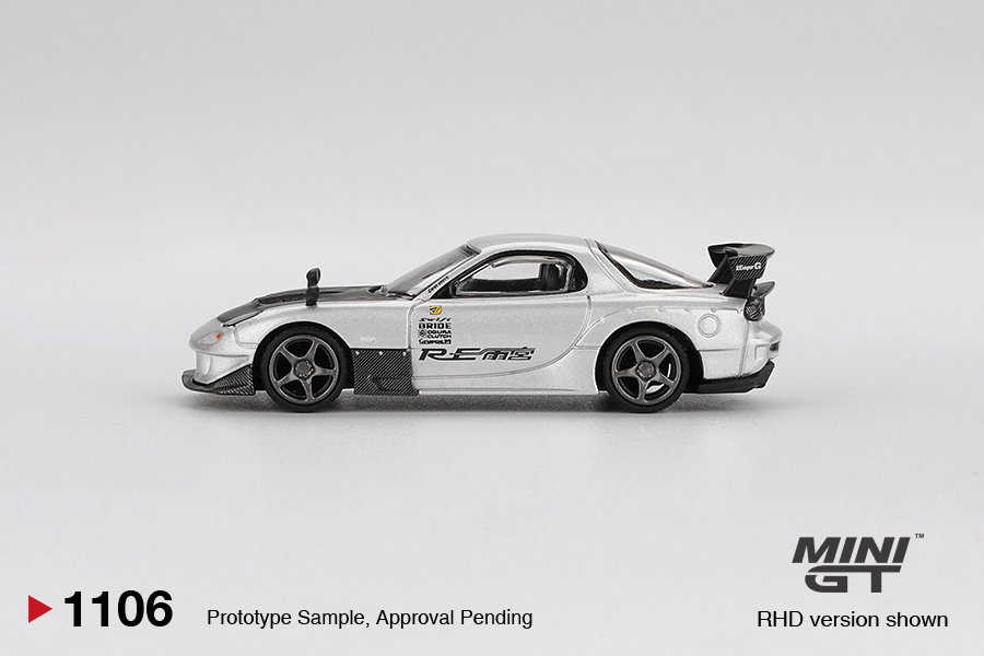 【預訂】Mini GT 1106 Mazda RX-7 RE-Amemiya Silver Metallic