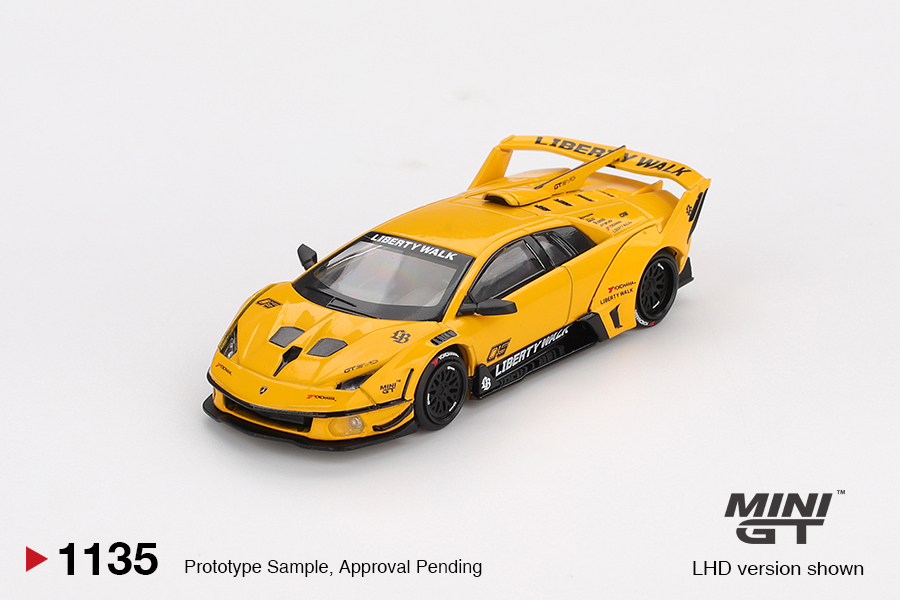 【預訂】Mini GT 1135 LB-Silhouette WORKS MURCIELAGO GT Evo Yellow