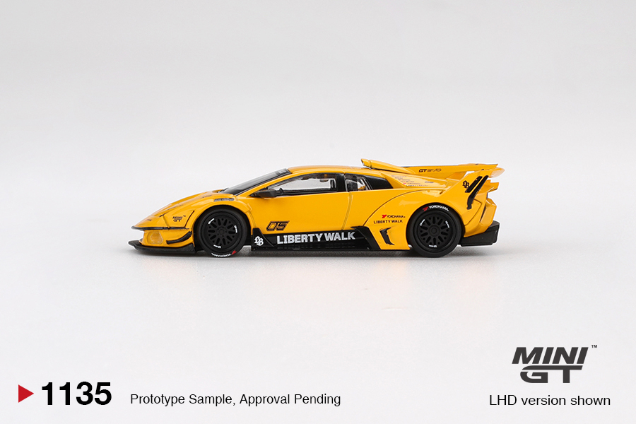 【預訂】Mini GT 1135 LB-Silhouette WORKS MURCIELAGO GT Evo Yellow