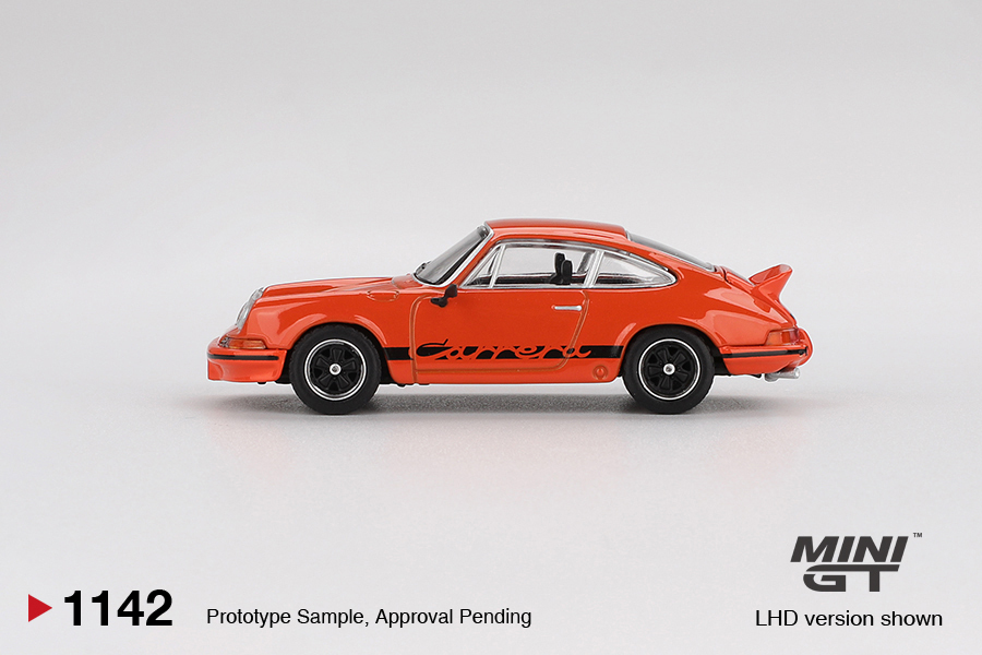 【預訂】Mini GT 1142 Porsche 911 Carrera RS 2.7 Tangerine with Black Livery