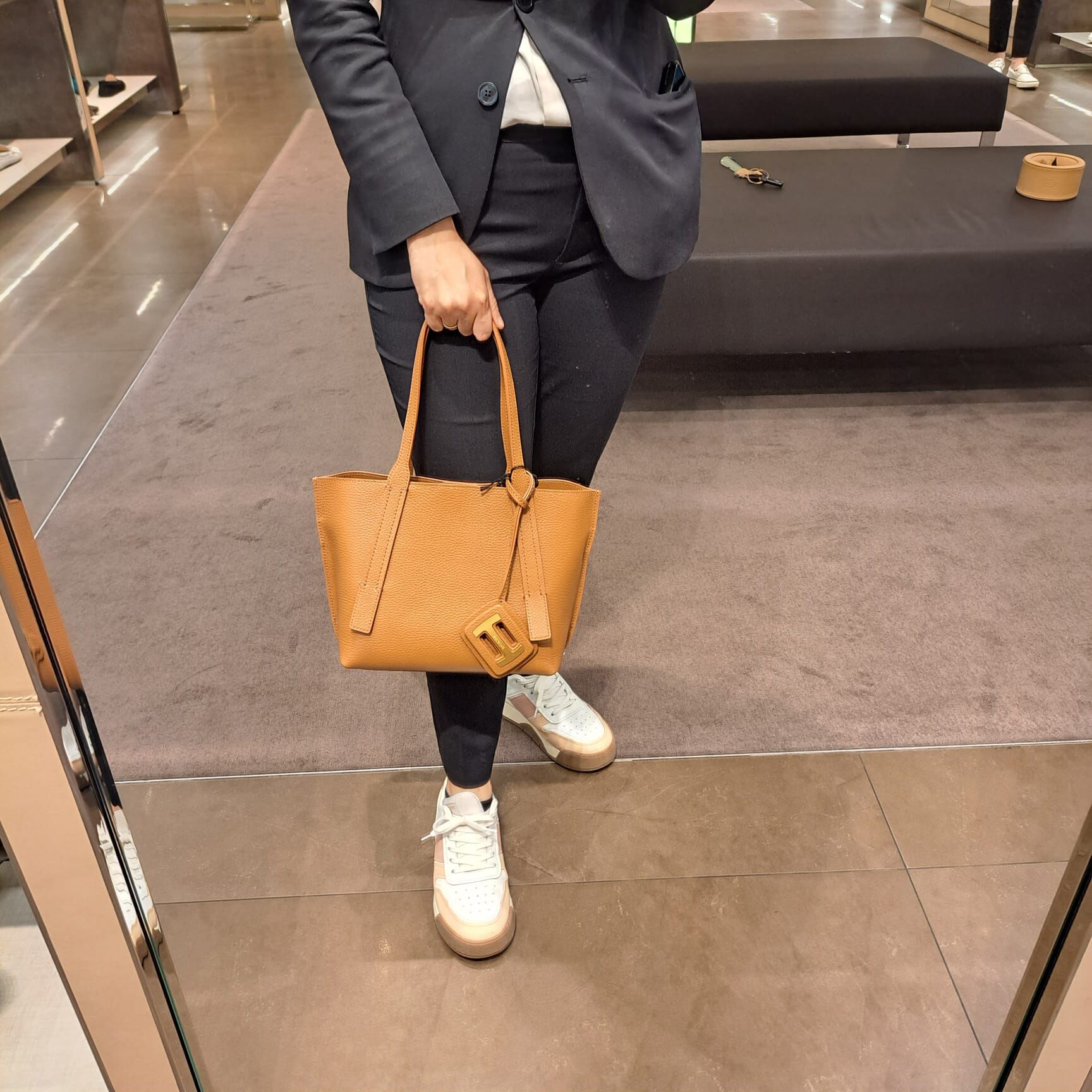 Tods Bag H-bag Mini Shopping tote bag camel