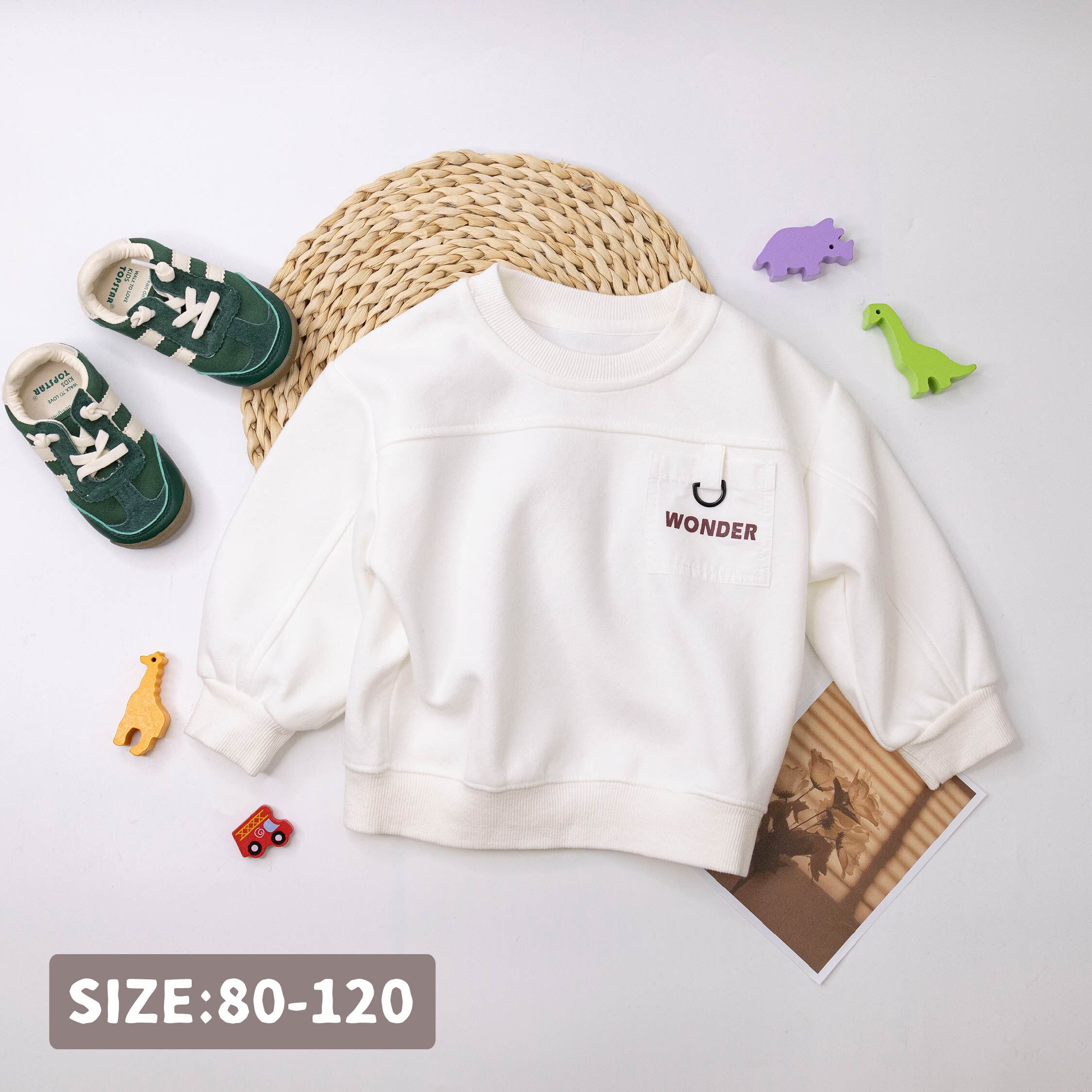 【H55153】潮流字母小標設計上衣