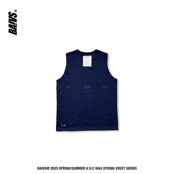 Baivs 球參 Wax Dyeing Vest BWD3372V 男 球衣 寬肩 背心 深藍