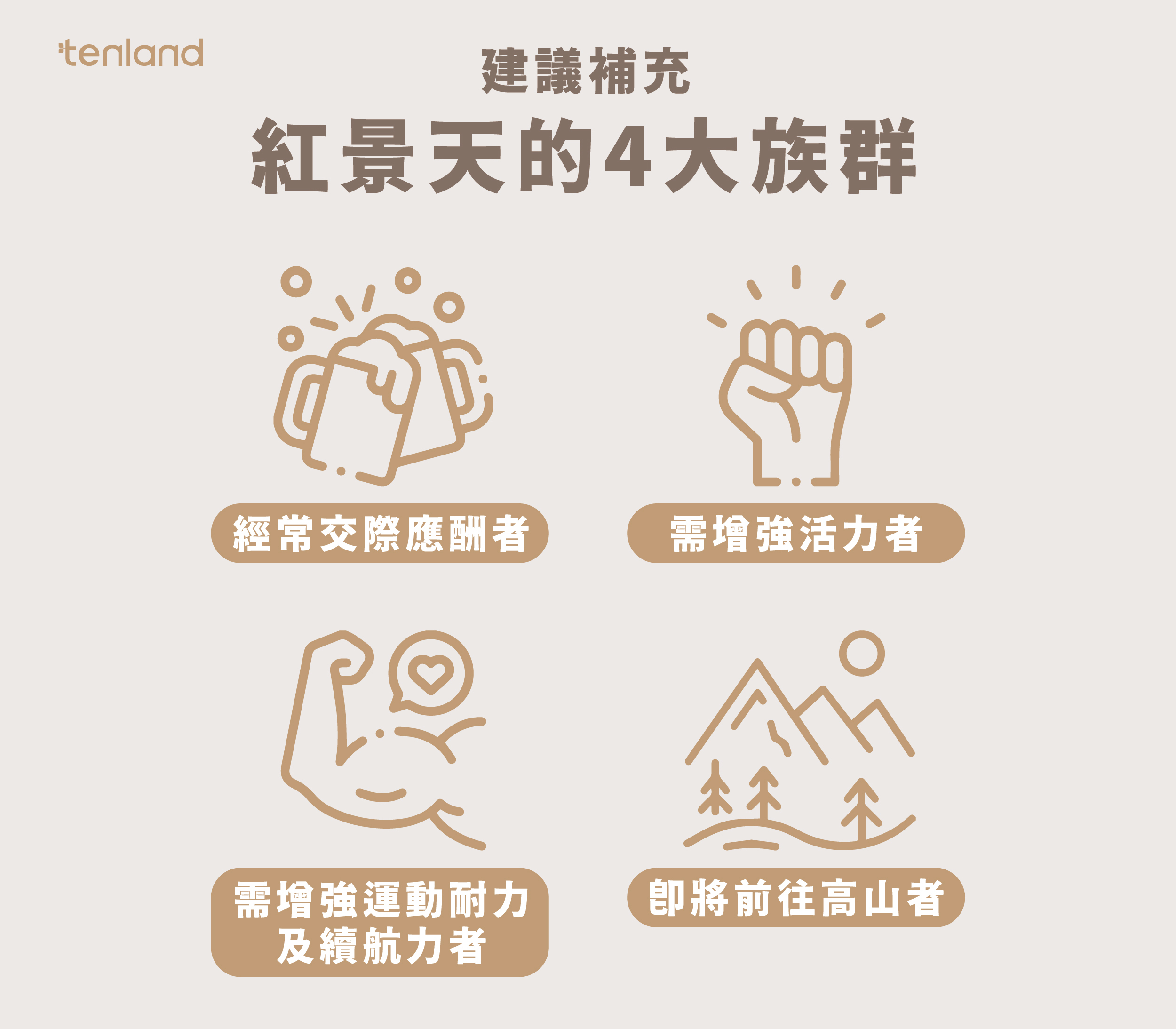 建議補充紅景天的4大族群