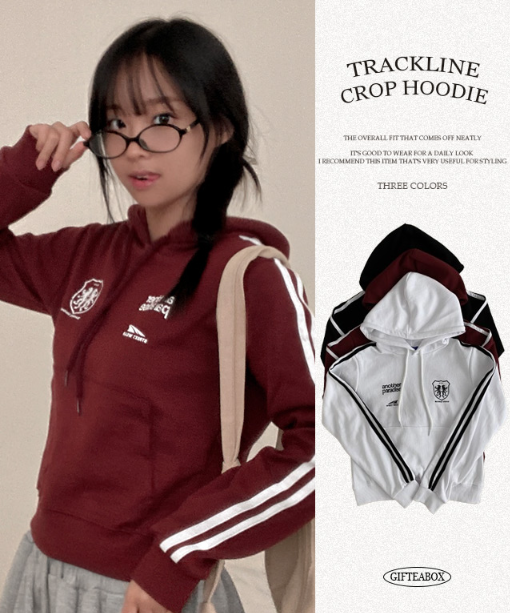 早秋預訂｜SPORTY LINE CROP HOODIE