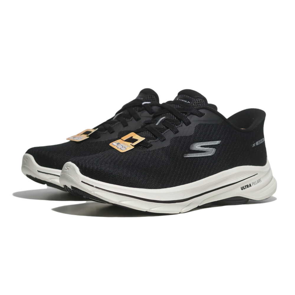 SKECHERS 休閒鞋 GO WALK 8 黑白 寬楦 瞬穿 健走鞋 女 125931WBKW
