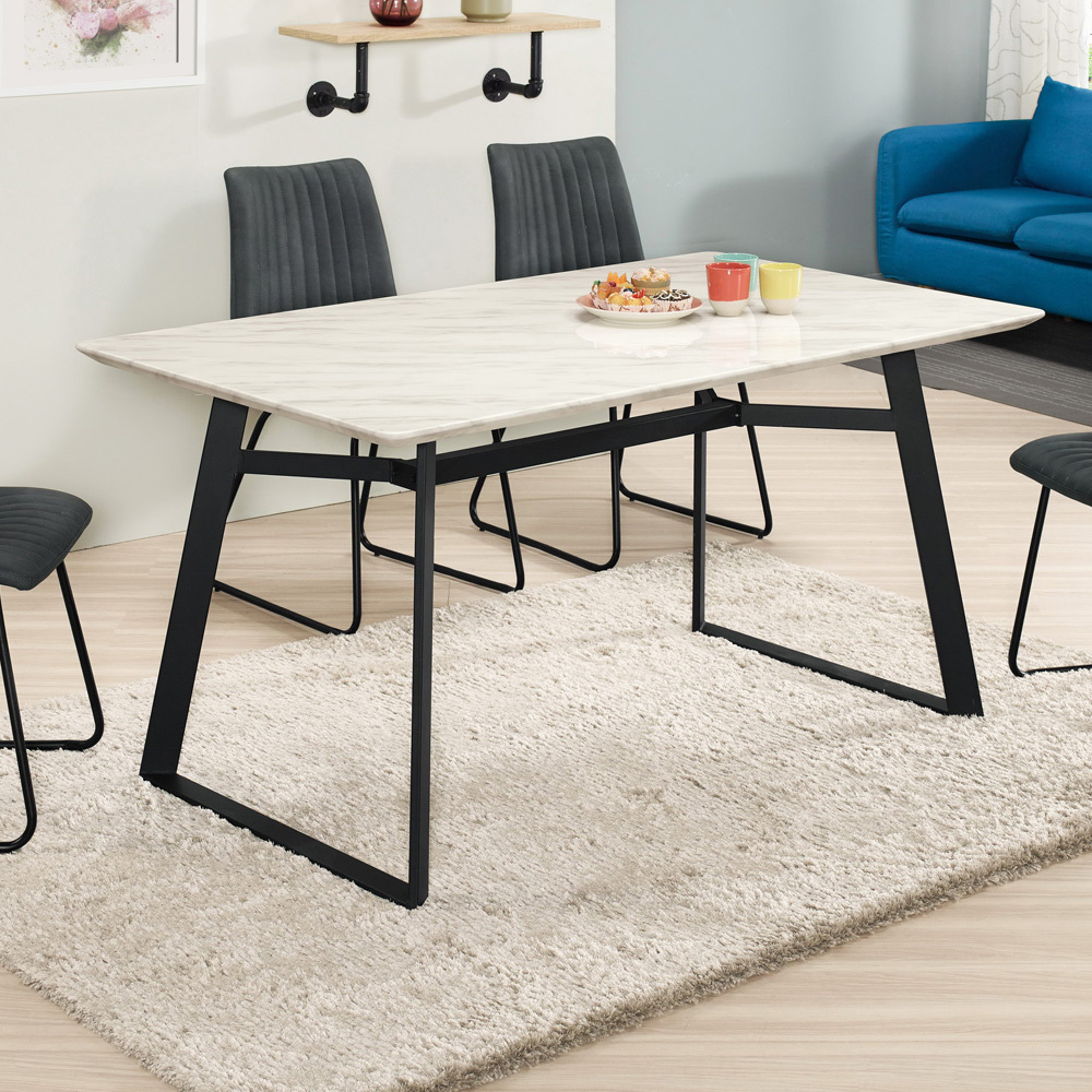 巴莫4.7尺工業風石面餐桌