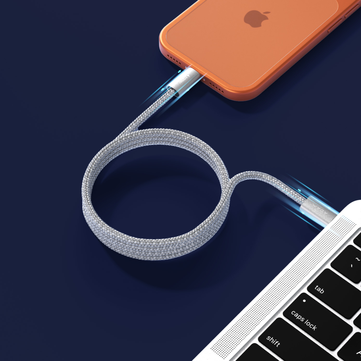 iLinio C100 USB-C to USB-C 100W Magnetic Charging Cable (2-Pack)