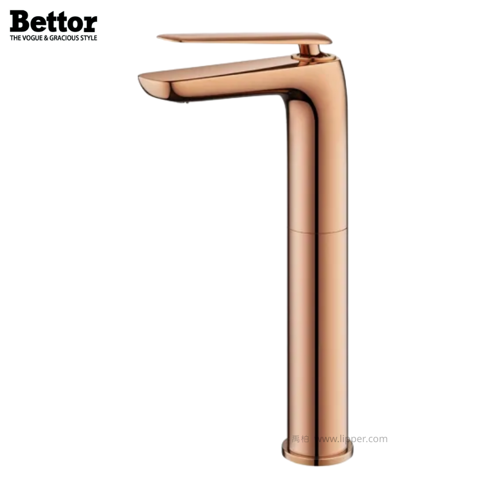 Bettor 加高單把面盆龍頭(玫瑰金) FH8206B-D90-RG