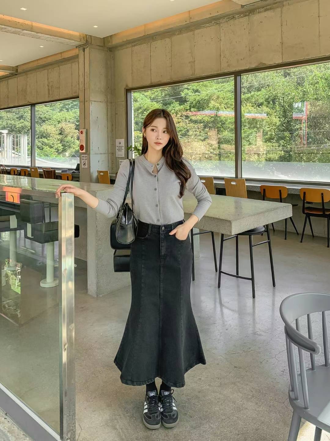 1046牛仔魚尾長裙