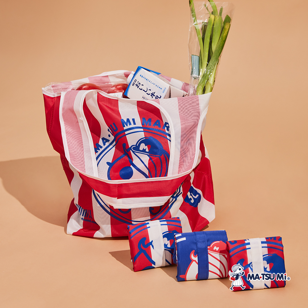 MA‧TSU Mi 瑪娃超市環保購物袋(紅.深藍)
