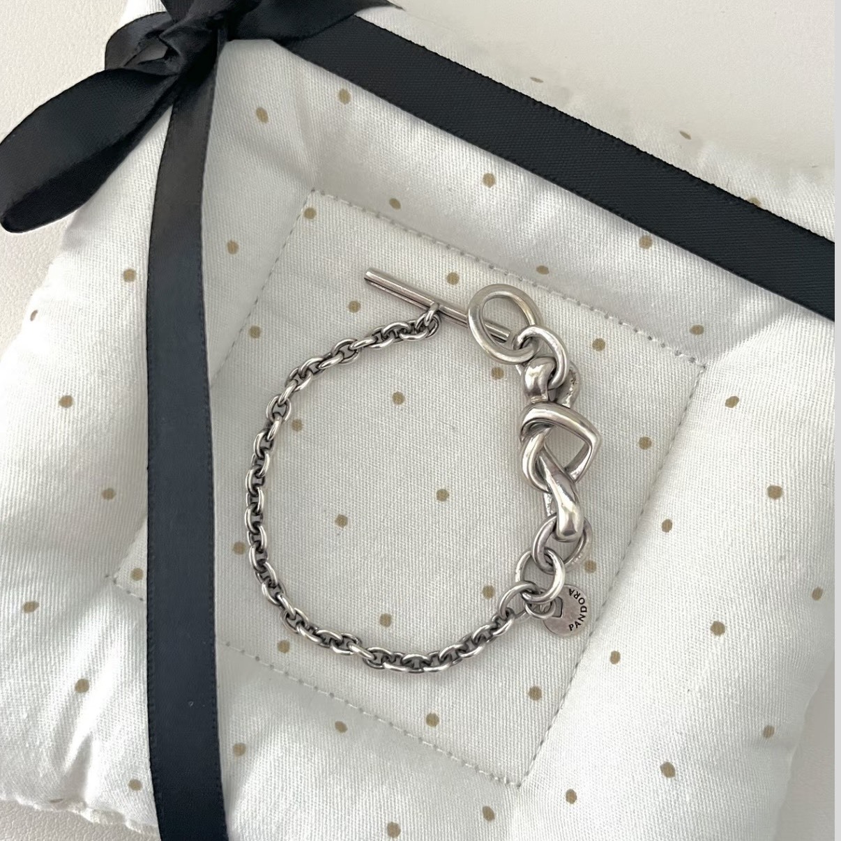 <快速出貨> Pandora 潘朵拉 愛心紐結 手鍊