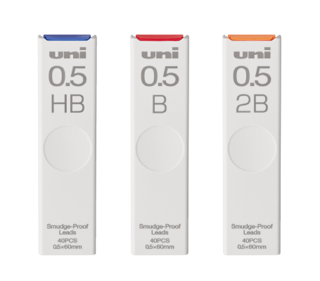 日本三菱UNI．抗汙自動鉛筆筆芯 0.5 HB/B/2B