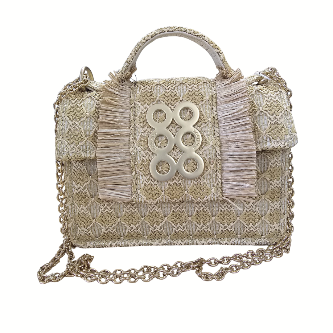 1KO0522-213 KOORELOO The Petite New Yorker Straw Ivory/Gold #22202.1004.219 (B-EU-E)