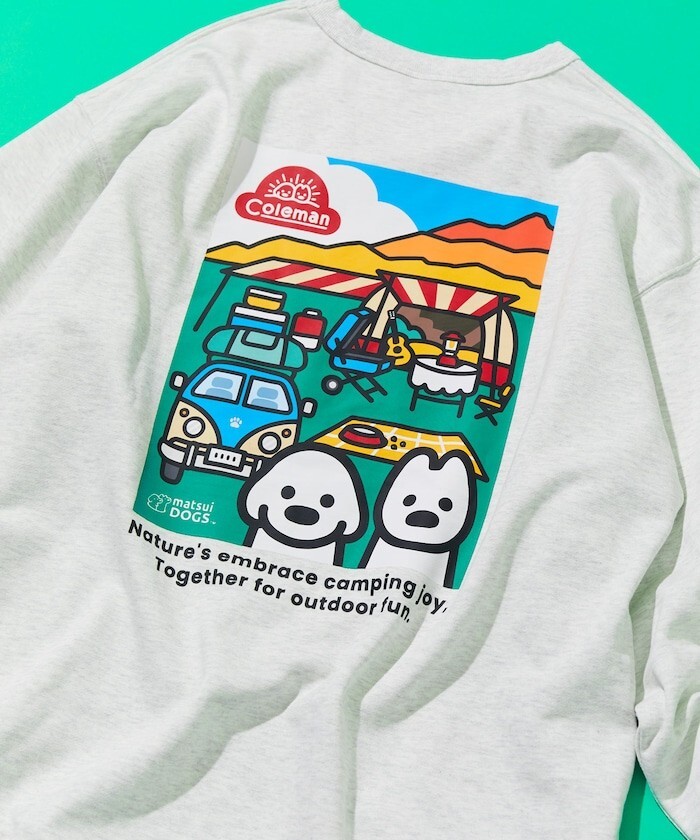 "代購" Coleman × Matsui × FREAK'S STORE 聯名別注 「Camping Joy」抽繩設計 圓領大學T