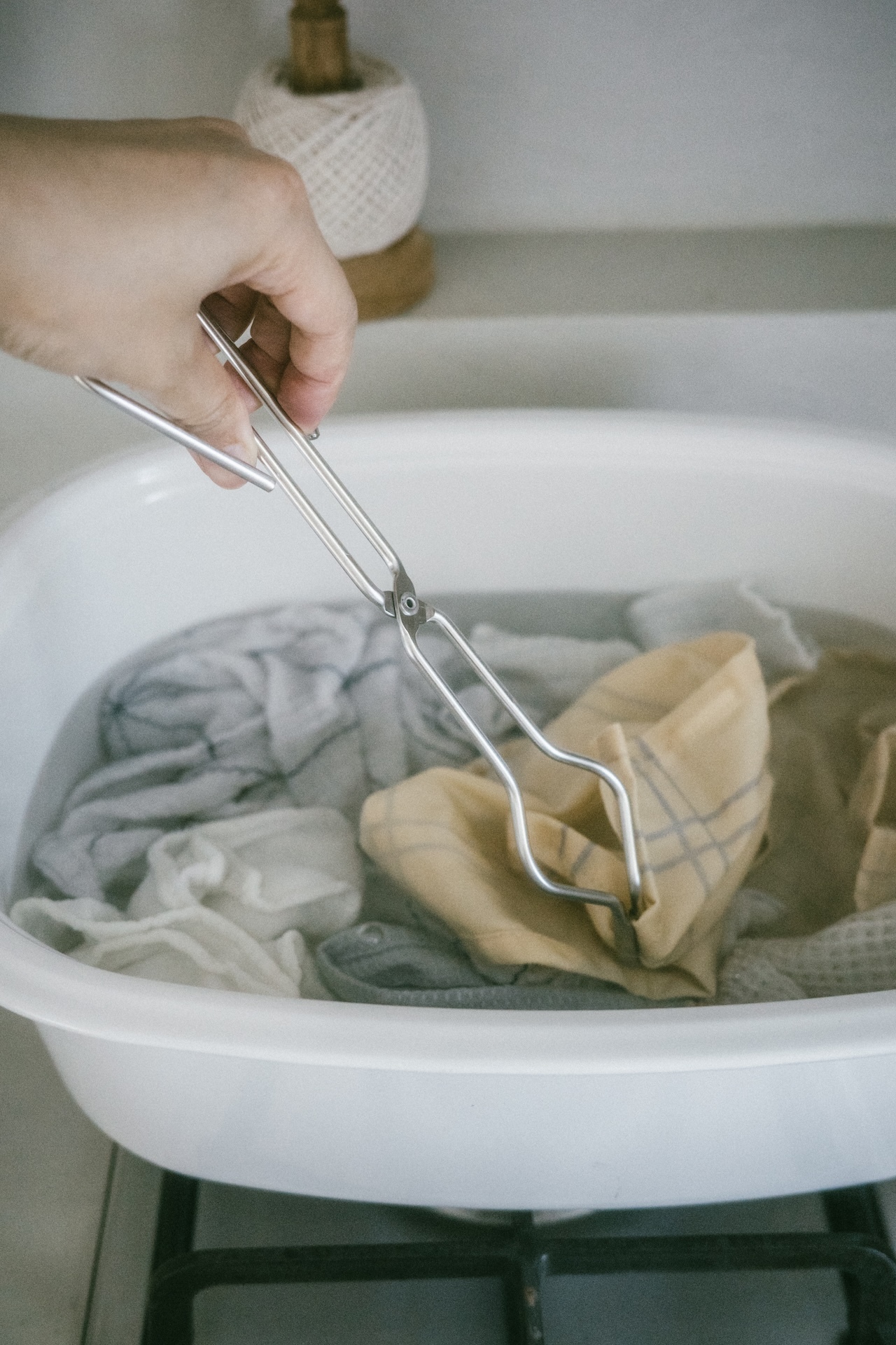 家事問屋日本製304不鏽鋼罐子布巾消毒夾子