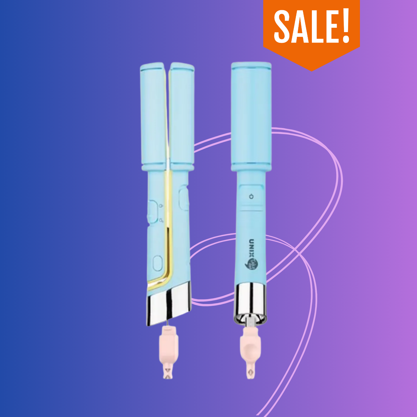 (福利品) USB插電迷你兩用直髮器(藍色)