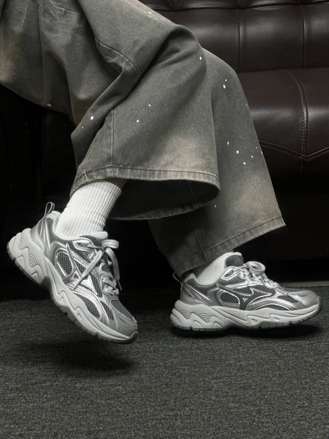 MIZUNO TRAINER 2K V2 灰銀 機能鞋