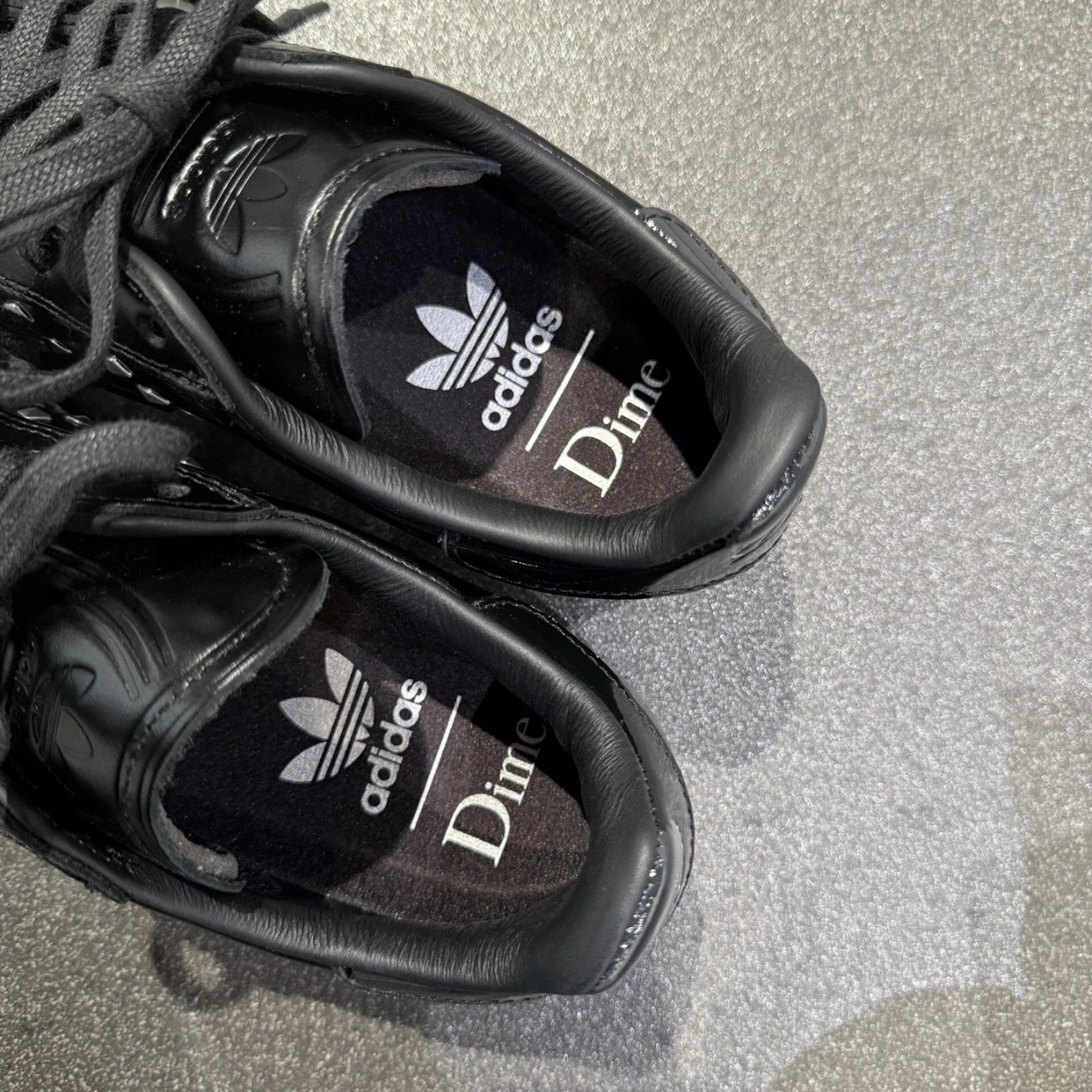 DIME x ADIDAS ORIGINALS GAZELLE ADV 全黑 小皮鞋 金屬方釘 板鞋 愛迪達 聯名款 IH2946