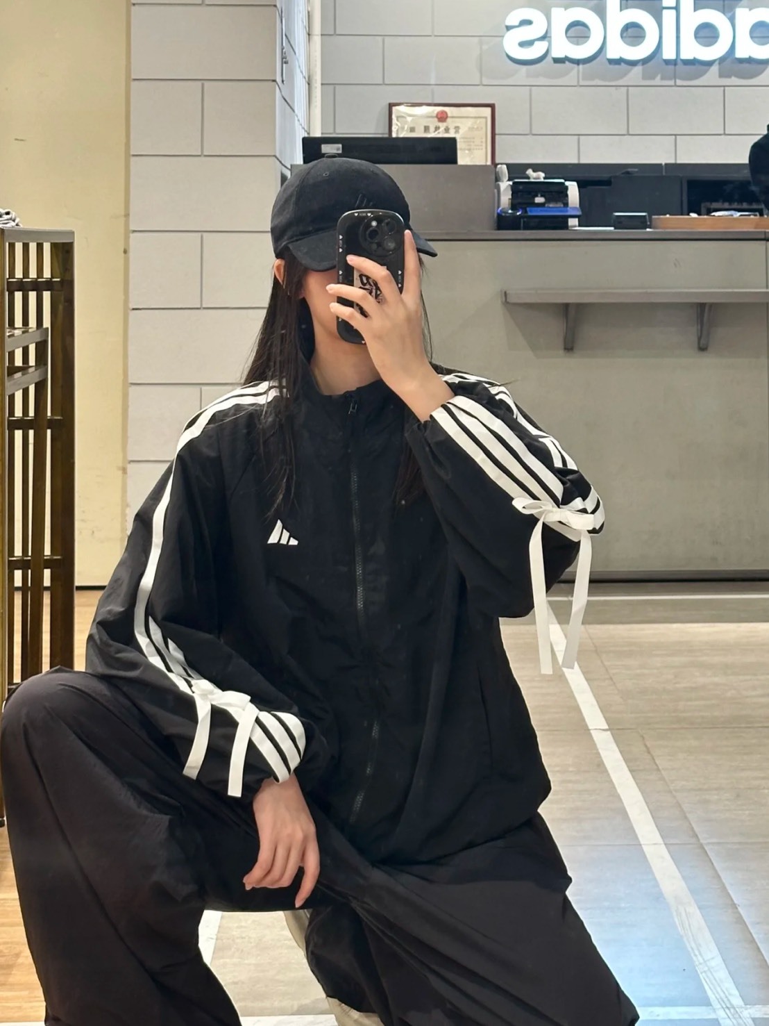 ADIDAS 蝴蝶結 燈籠袖 外套