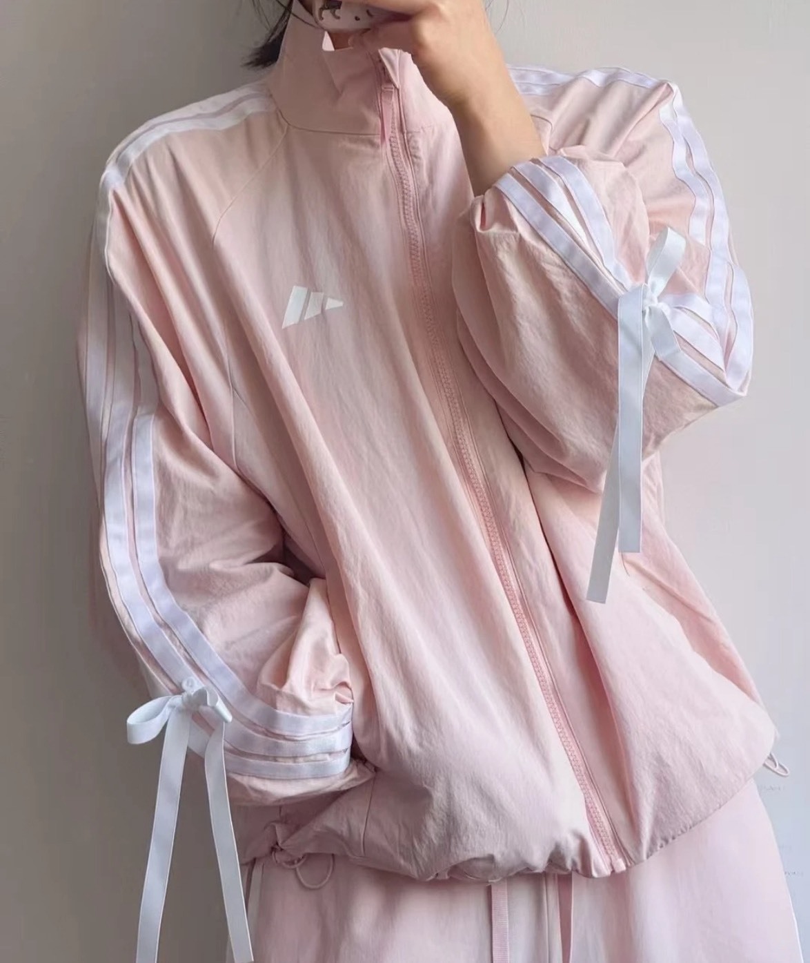 ADIDAS 蝴蝶結 燈籠袖 外套