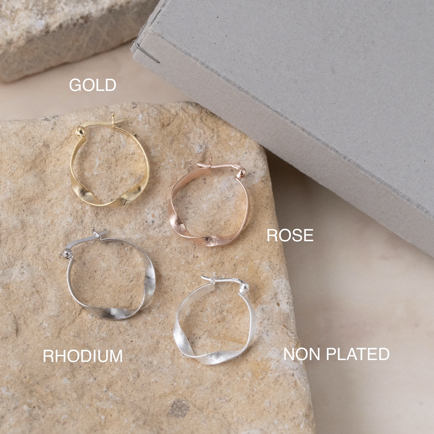 Sve31 (23mm扭紋磨砂圈耳環）