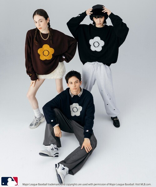 iSNEAKERS｜ [預購]日本限定 MLB × MARY QUANT 刺繡提花針織