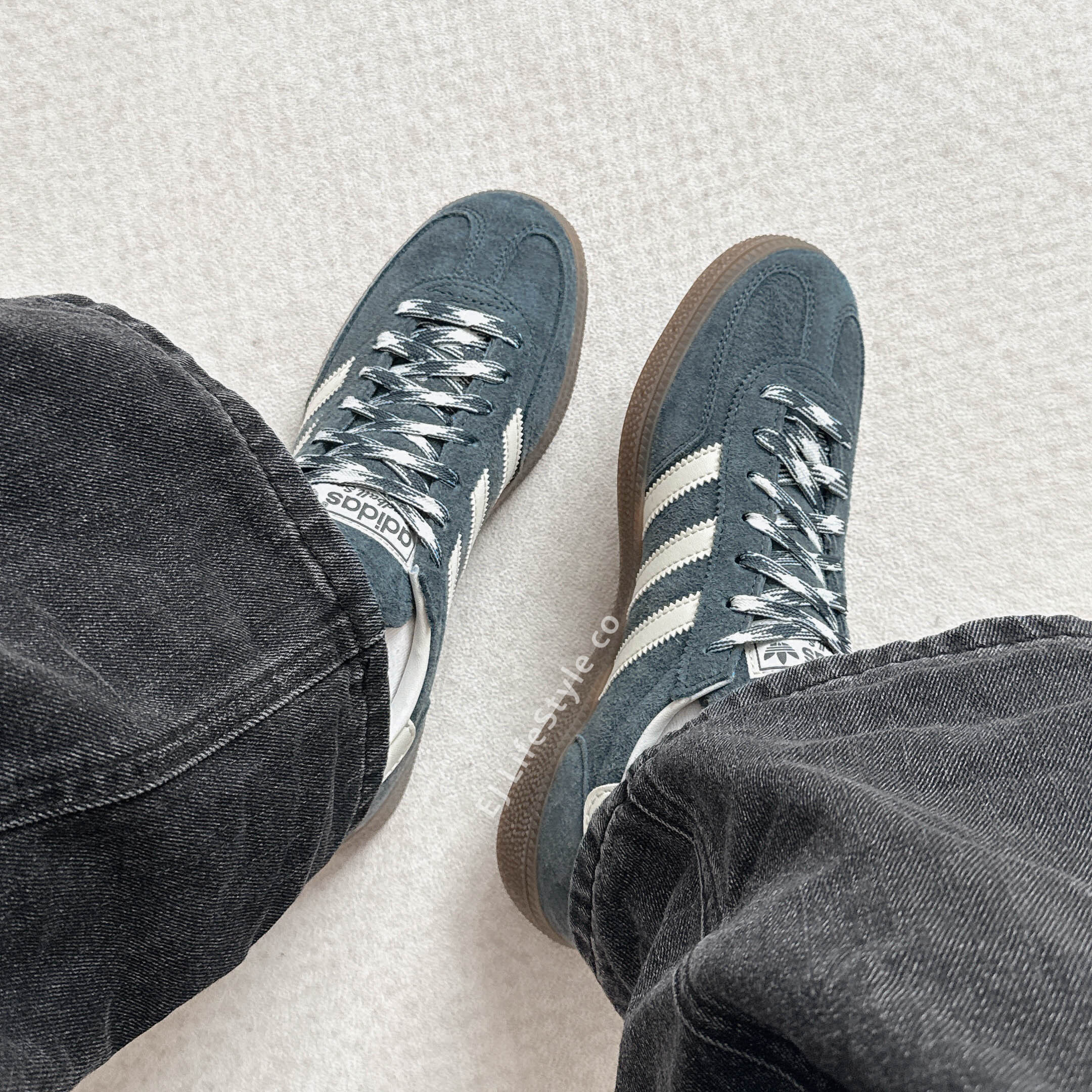 ADIDAS HANDBALL SPEZIAL 調色盤系列 霧霾藍灰 奶油白 米白 焦糖底 編織鞋帶 男女鞋 KI5942 / 調貨