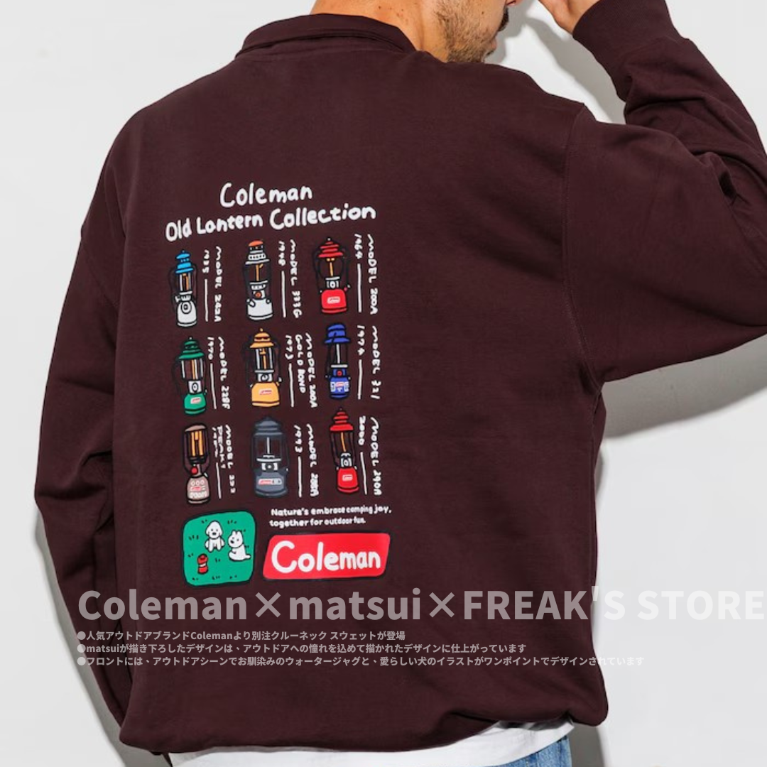 "代購" Coleman × Matsui × FREAK'S STORE 聯名別注 「Lantern」抽繩設計 半拉鍊大學T