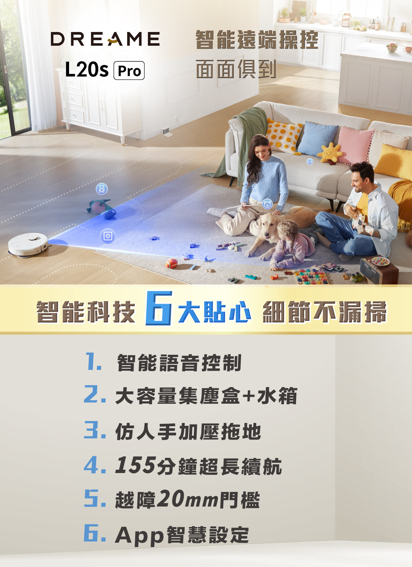 L20s Pro 3D避障雙螺旋掃拖機器人3D避障雙螺旋掃拖業界超強吸力10300PA