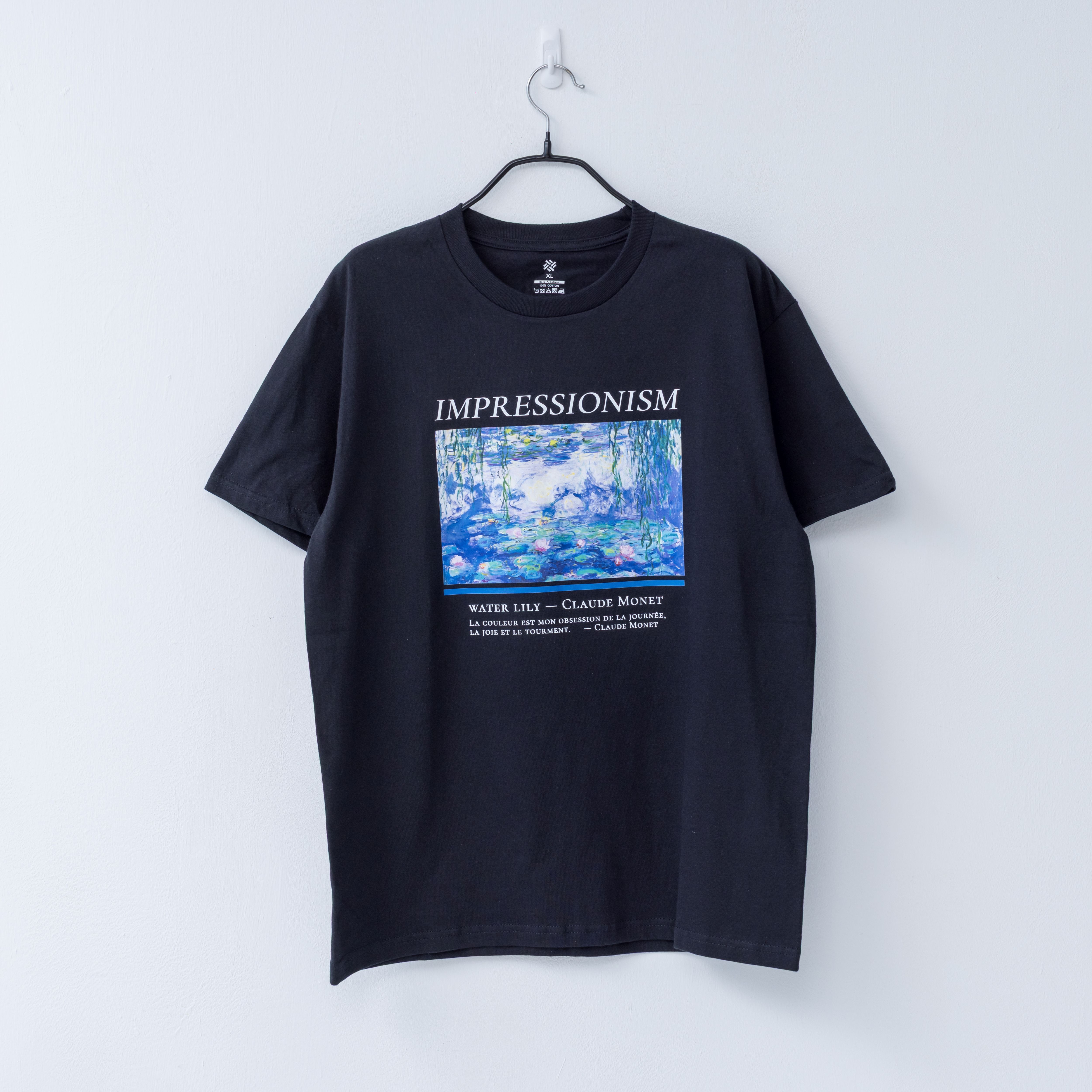 印象派藝術T恤｜莫內《睡蓮與柳樹》黑