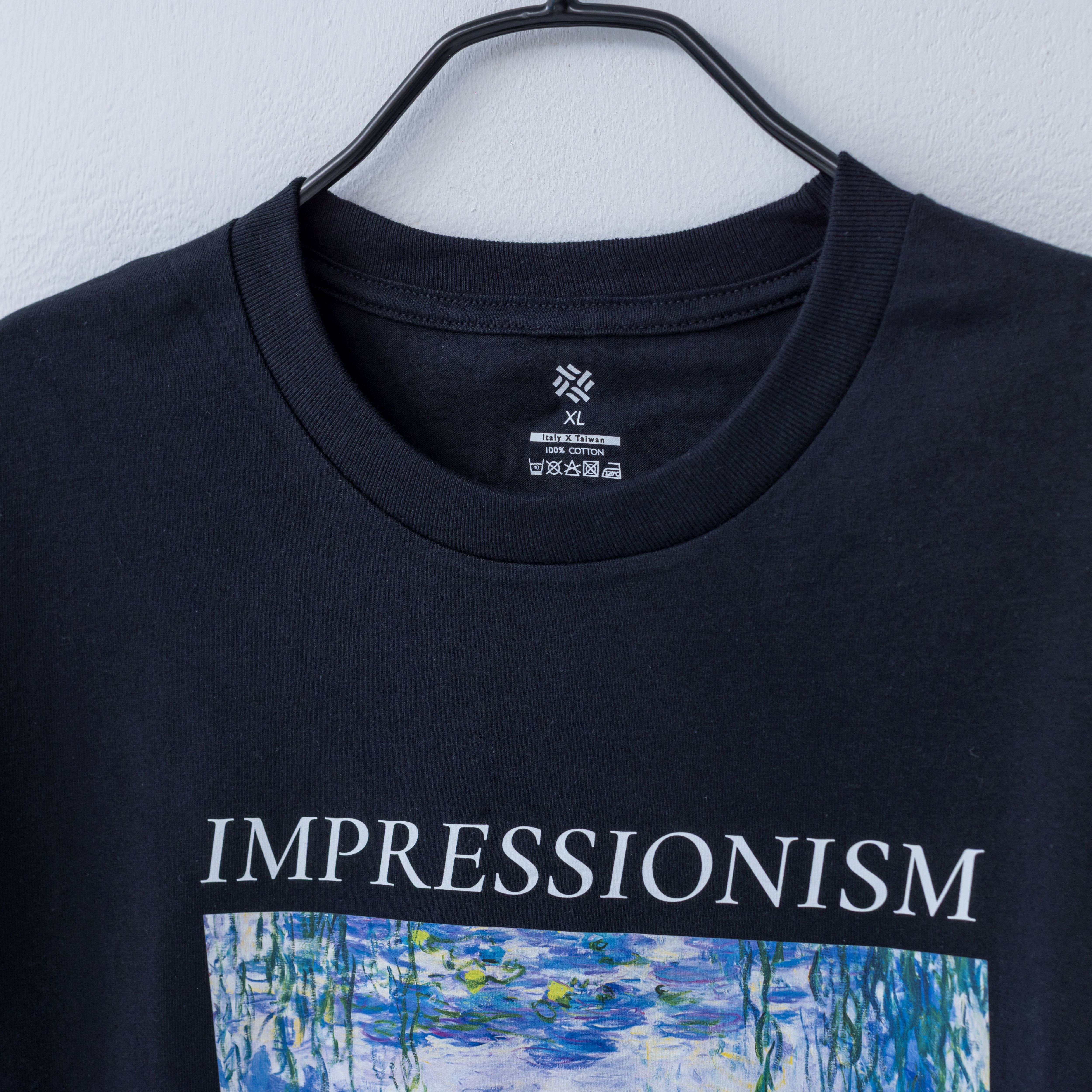 印象派藝術T恤｜莫內《睡蓮與柳樹》黑