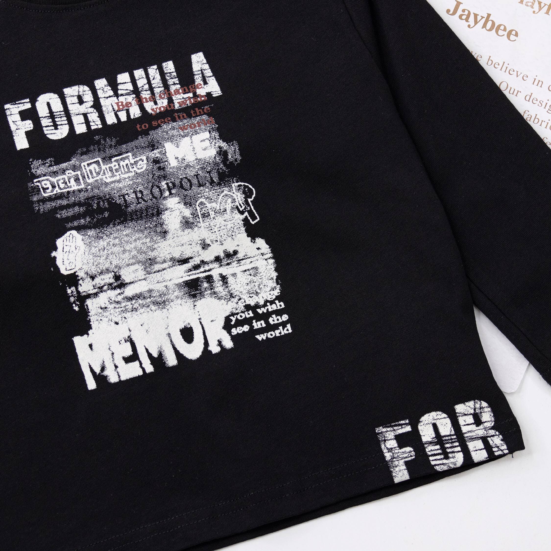 【H55463】潮流噴墨斑駁字母上衣