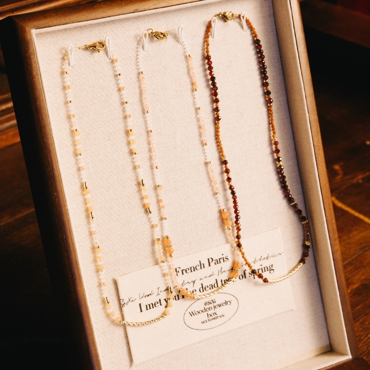 落日光輝 紅霞 金粉 暮光 天然石水晶項鍊 獨家設計款