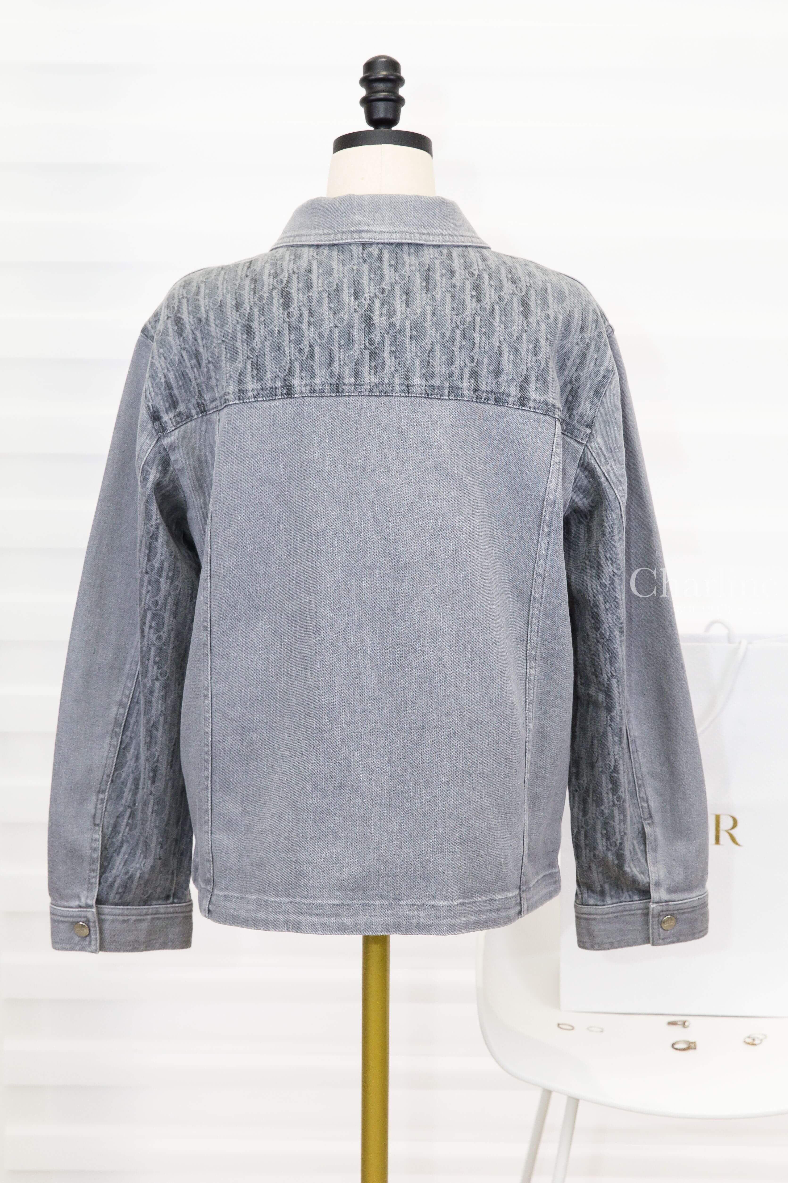 Dior Kids' Jacket 灰色拼接復古水洗老花牛仔棉質童裝長袖外套-Charline Boutique 精品代購
