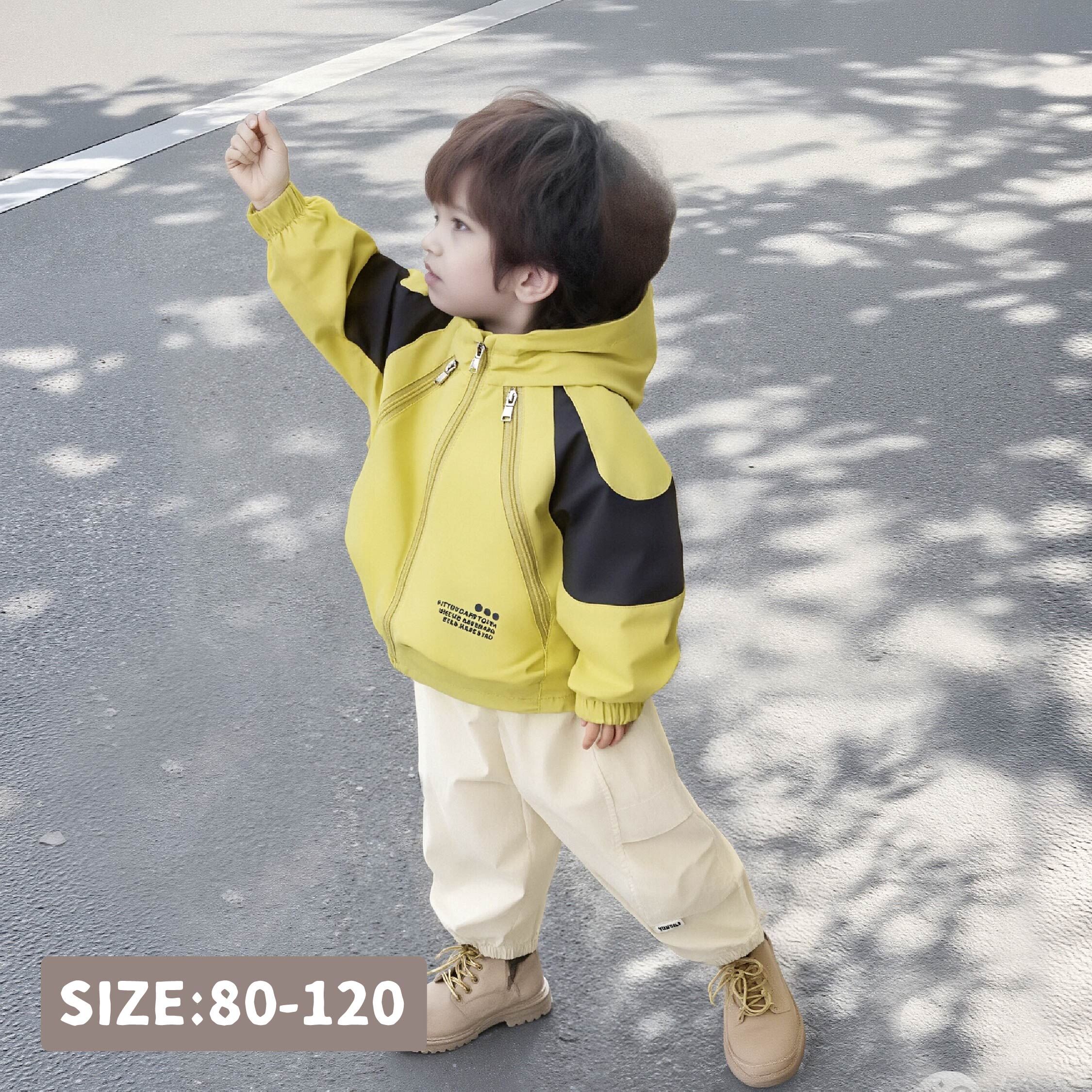 【H55435】質感拉鍊口袋設計連帽外套