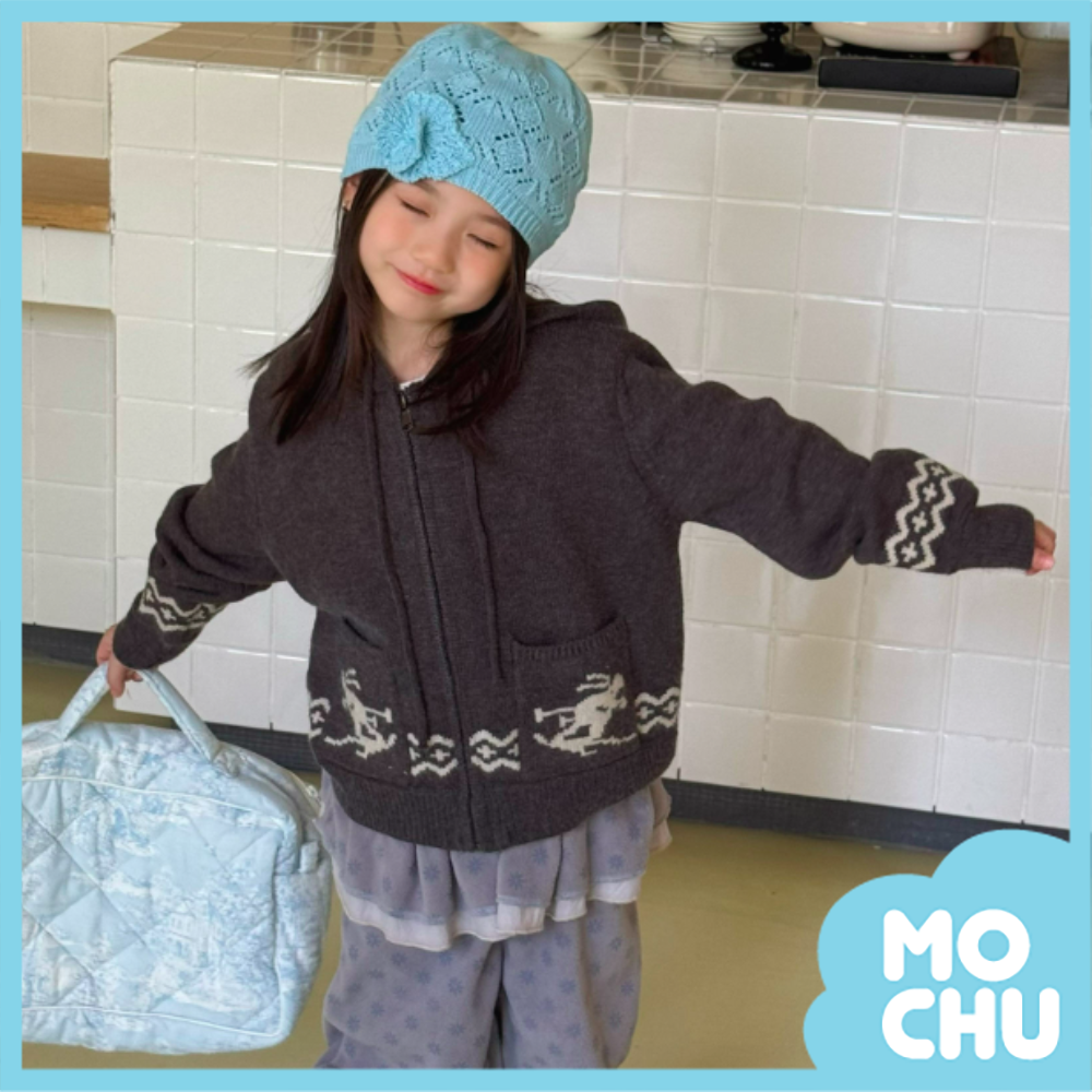 滑雪者圖騰針織外套(二色)