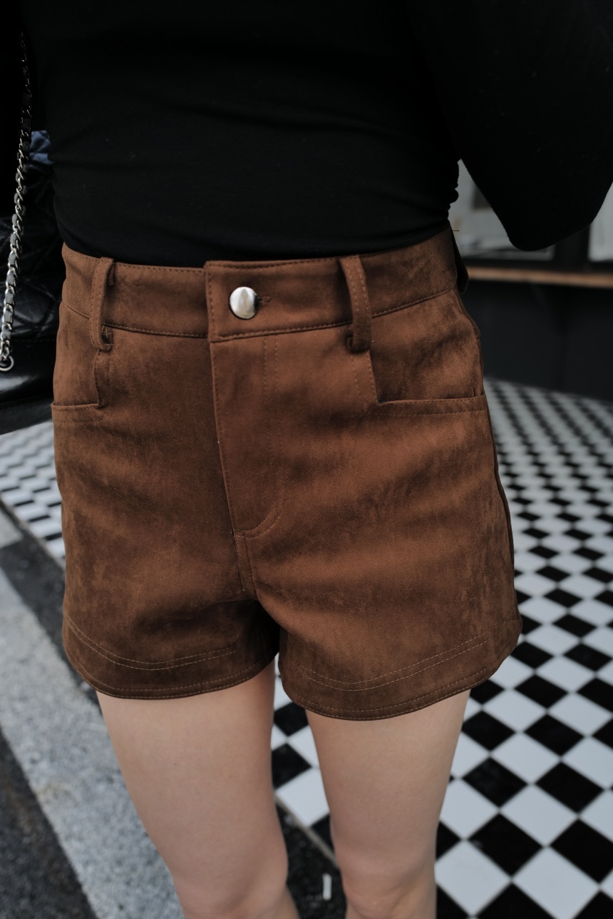 麂皮絨百搭休閒短褲*3色