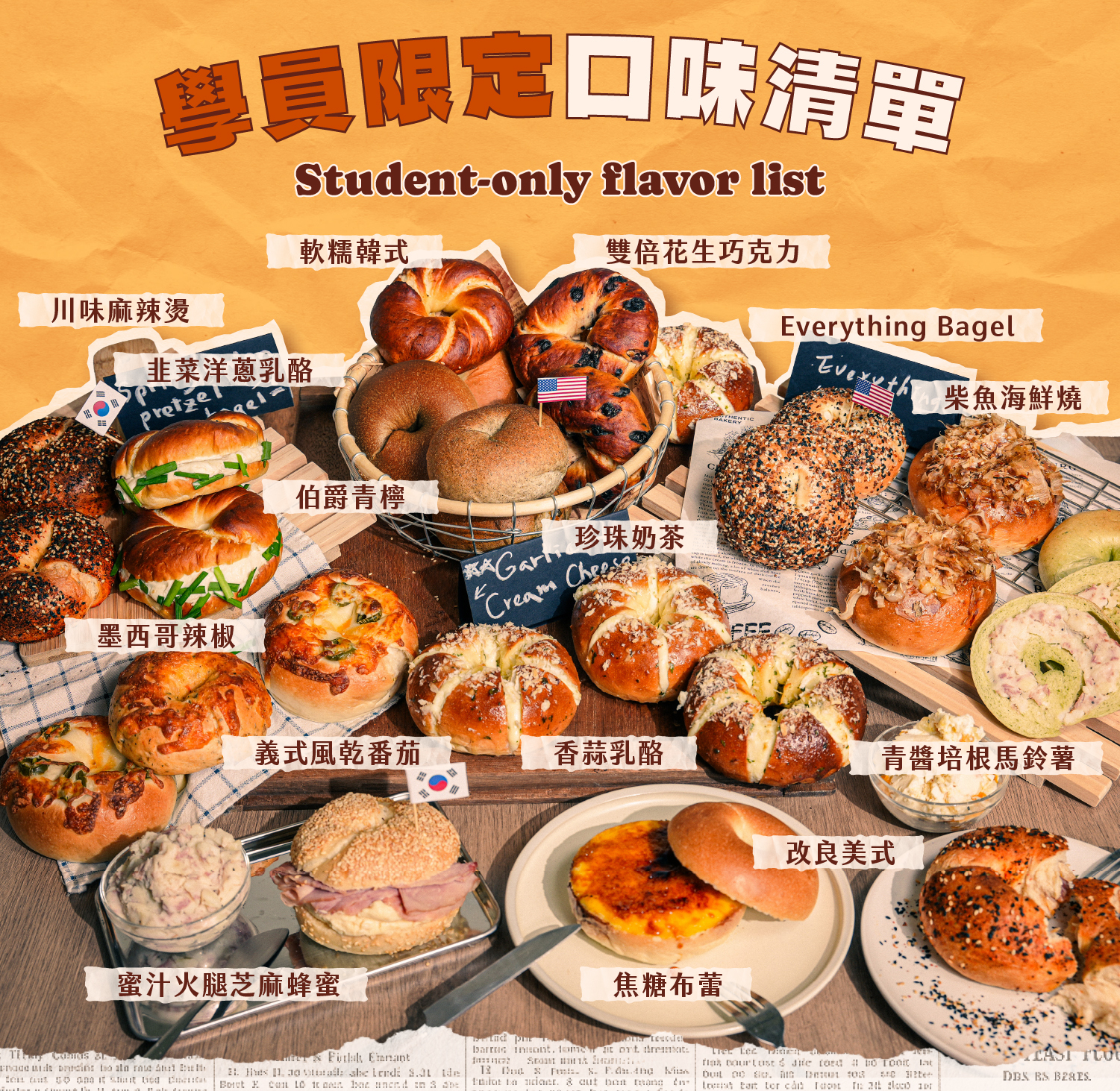 線上課程學員限定口味清單一覽圖