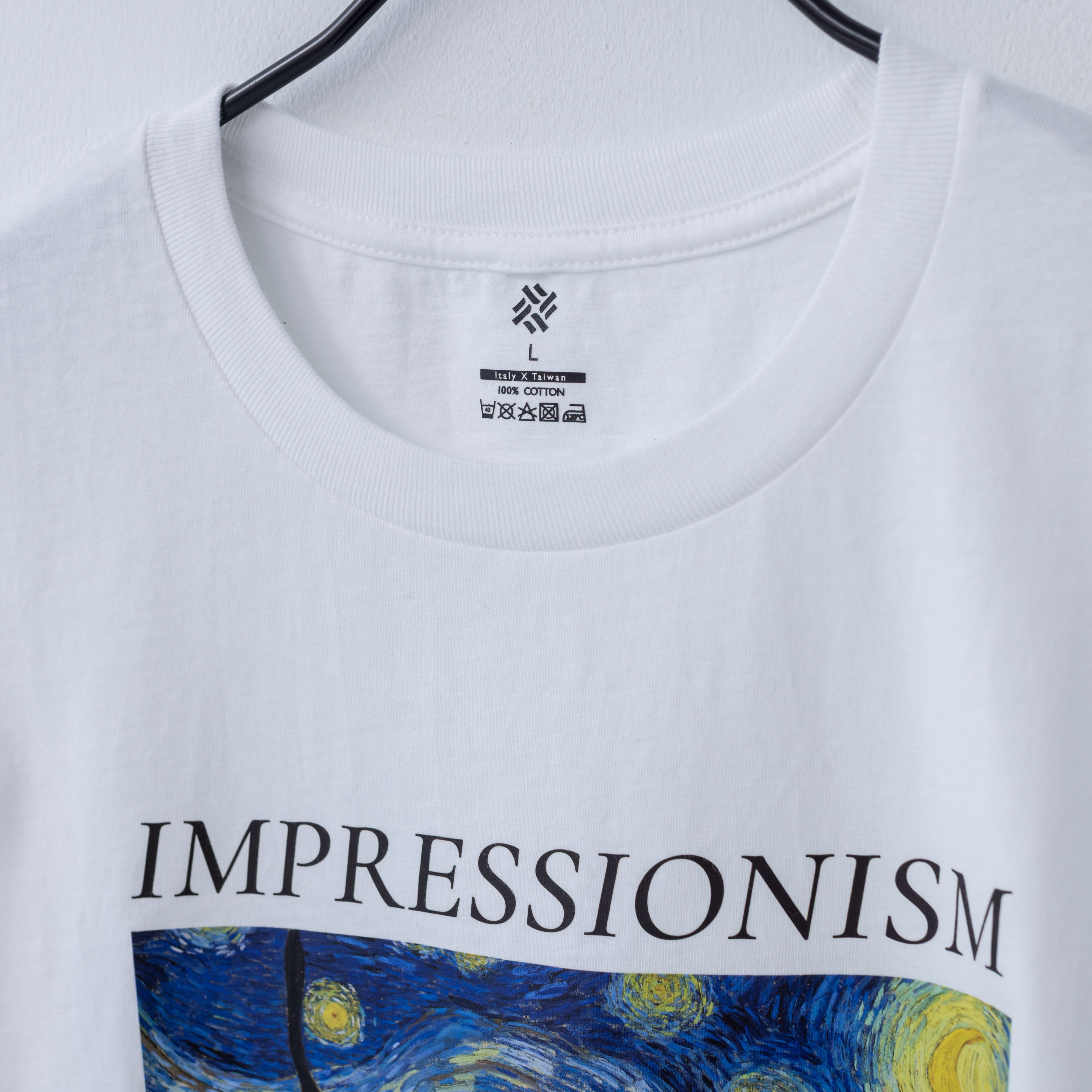 印象派藝術T恤｜梵谷《星夜》白