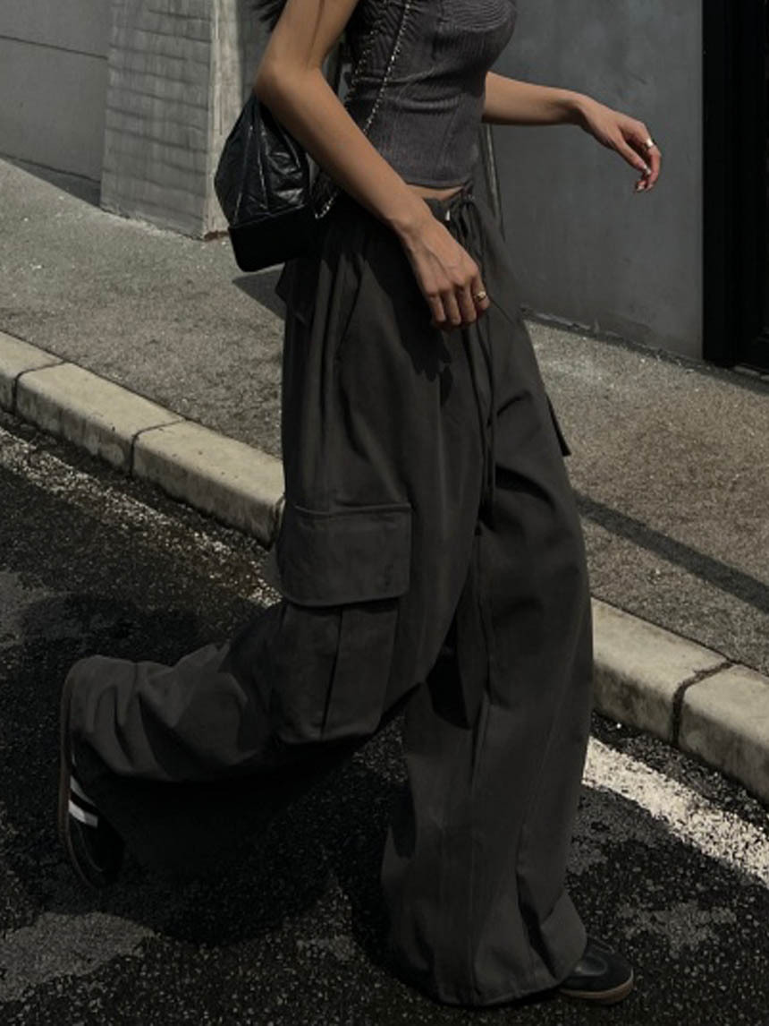 高磅個性工裝大寬褲*4色