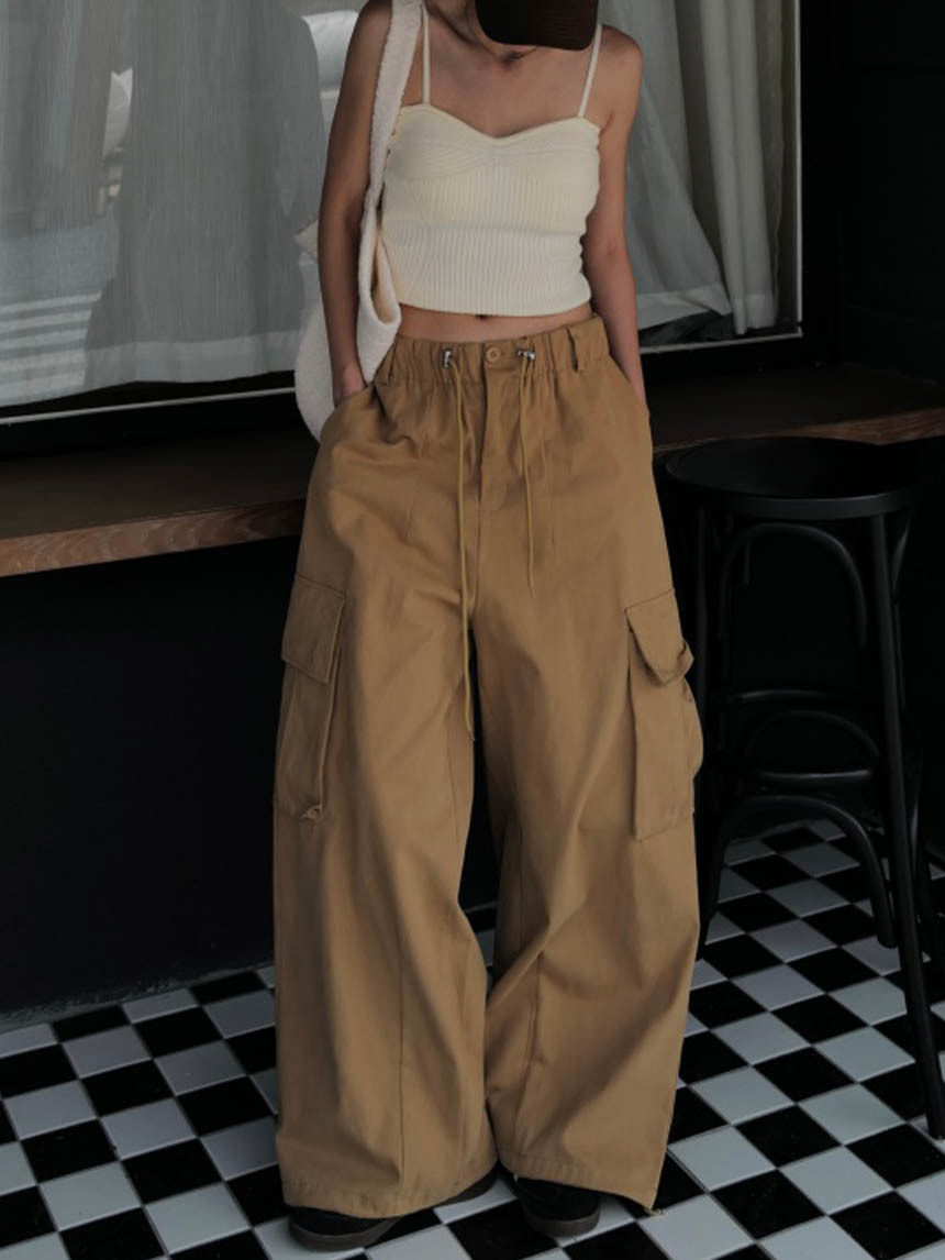 高磅個性工裝大寬褲*4色